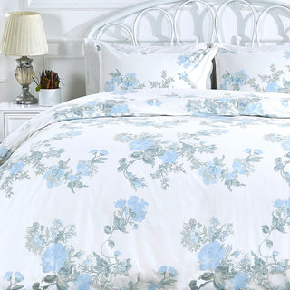 Jardin De Rose Printed Cotton Percale Duvet Set