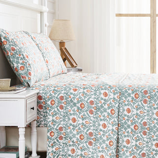 Arts & Crafts Floral Printed Pillowcase Pair