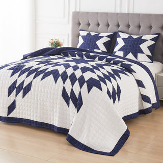 Star Patch Patchwork Cotton Quilt Set