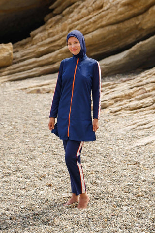 Woven Navy Burkini Modest Swimwear M2270 - By Baano