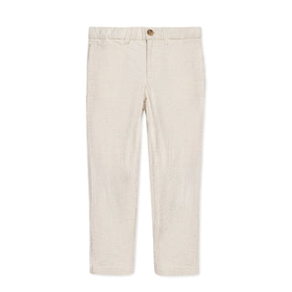 Organic Seersucker Suit Pant Tan - By Baano