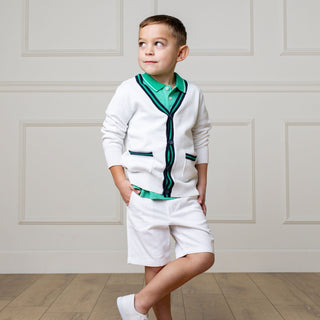 Organic Tipped Cardigan Hope & Henry