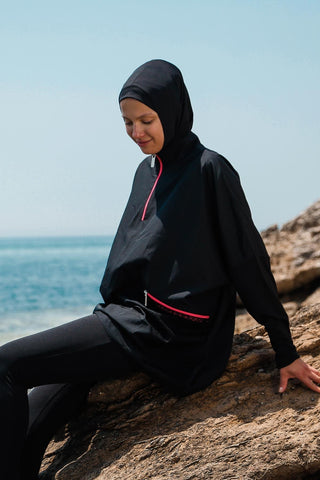 Woven Black Burkini Modest Swimwear M2275 - By Baano