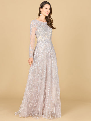 Long Sleeve High Neck Gown - By Baano