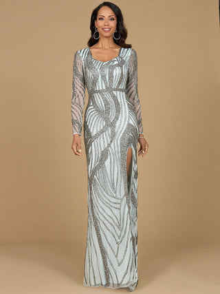 Cascading Beads Long Sleeve Dress - By Baano