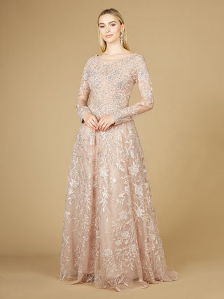 Long Sleeve High Neck Gown - By Baano