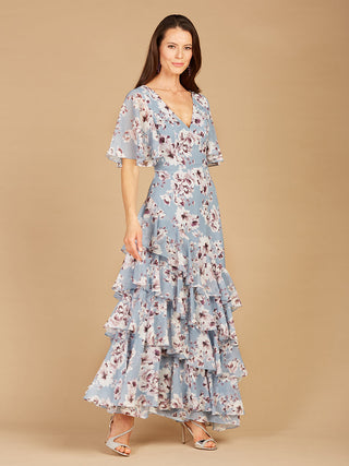 Cape Sleeve Print Dress- OUTLET - By Baano
