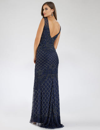 Lara 29538 - Illusion Neckline Long Dress - By Baano