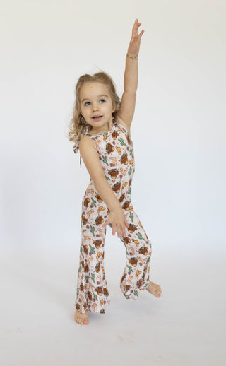 Pink Highland Cow Bell Romper - By Baano