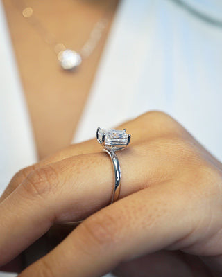 2.5ct Elongated Cushion Cut Solitaire Moissanite Engagement Ring Ring Deluxe Fine Jewelry