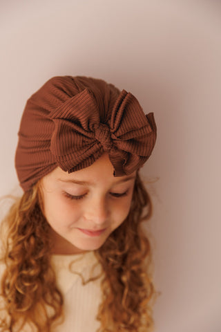 Juni | Cognac | Brushed Rib Headwrap