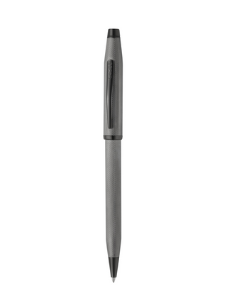 Century® II Polished Slate Gray Engraved Diamond Pattern Ballpoint Pen - By Baano