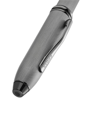 Townsend® Polished Slate Gray Engraved Diamond Pattern with Slate Gray PVD Appointments Ballpoint Pen - By Baano