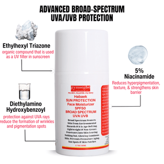 Habaek Sun Protection Face Moisturizer SPF50 | Peptides | Niacinamide