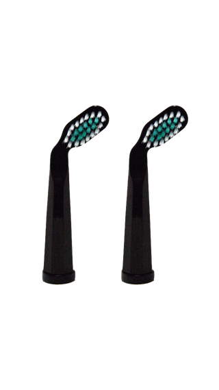 Replacement Toothbrush Heads Perio Black (Pack of 2) - By Baano