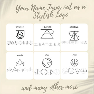 Name Logo Necklace - Sterling Silver