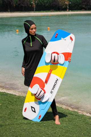 Lycra Black Burkini Modest Swimwear M2234 - By Baano
