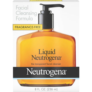 Neutrogena Facial Cleanser, Liquid, Fragrance Free 8 Fl Oz