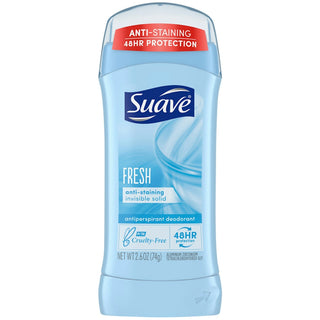 Suave Antiperspirant Deodorant, Anti Staining, Fresh, Invisible Solid 2.6 Oz