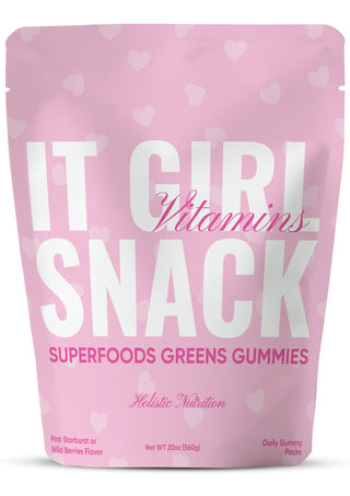It Girl Snack - Superfoods Greens Gummies in Pink Starburst Flavor