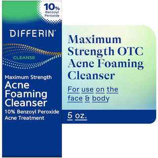 Differin Acne Foaming Cleanser, Maximum Strength, Cleanse 5 Fl Oz
