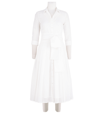 Audrey Dress #4 White Midi Dress - By Baano