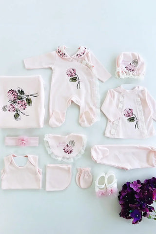 Bloom Floral Newborn Coming Home Set (11 Pcs) - By Baano