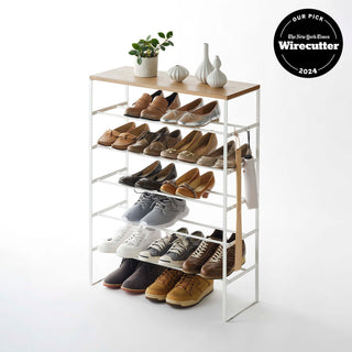 Six-Tier Shoe Rack (34" H) - Steel Yamazaki Home