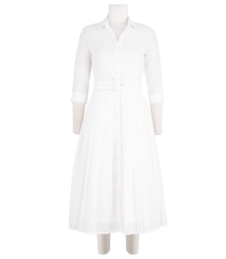 Audrey Dress #4 White Midi Dress - By Baano