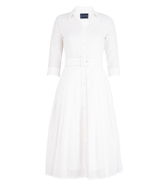 Audrey Dress #4 White Midi Dress - By Baano