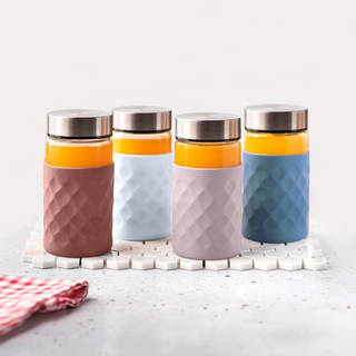 Diamond Lattice Silicone Bottle Sleeves Set, for 10oz & 16oz Bottles