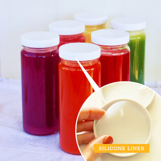 Original Series Wide Mouth Glass Bottles w/ Lids & Silicone Liner, 16 oz