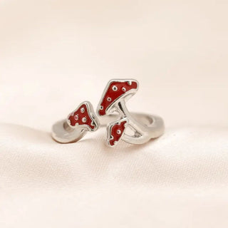 RED MUSHROOM RING (ADJUSTABLE)