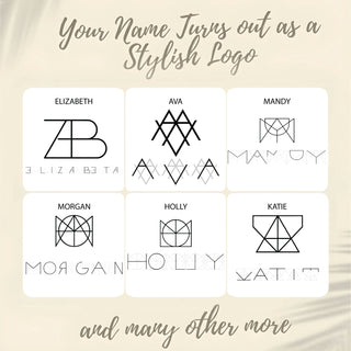 Unique Name Logo Necklace, One of a Kind Gift