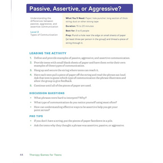 Therapy Games for Teens: 150 Activities to Improve Self-Esteem, Communication, and Coping Skills (Spiral Bound) Lay it Flat Publishing Group