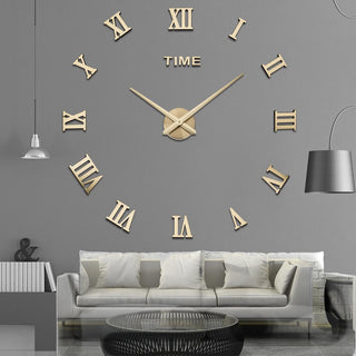 3D Big Acrylic Mirror Wall Clock Quartz Watch Still Life Clocks Frameless Wall Clock 3D Surface Mirror Wall Clock Modern Design Large Mute Wall Watches Stickers for Living Room Bedroom Home Decorations Modern Home Decoration Living Room Stickers Stevvex