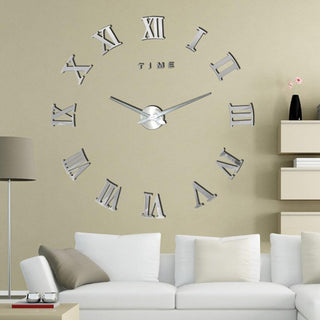 3D Big Acrylic Mirror Wall Clock Quartz Watch Still Life Clocks Frameless Wall Clock 3D Surface Mirror Wall Clock Modern Design Large Mute Wall Watches Stickers for Living Room Bedroom Home Decorations Modern Home Decoration Living Room Stickers Stevvex