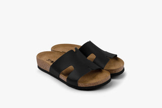 Liora by LEON- Women’s Leather Slide- One‑Piece Leather Comfort Sandal