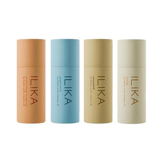 ILIKA Lip Balm Organic, 100% Plant-Based, 2X Volume, Low CO2e - COSMOS Certified Organic, PETA Certified Vegan & Cruelty-Free, Biodegradable Tube 4 Pack, Classic Collection - By Baano