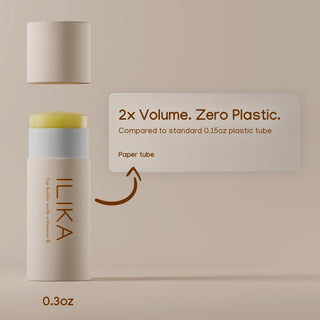 ILIKA Lip balm Organic, Vegan, Plastic-free, 100% Plant-based, 2X Volume, COSMOS Certified Organic, PETA Certified Vegan & Cruelty-Free, 2 Pack, Orange Tangerine - By Baano