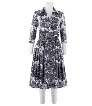 Audrey Dress #4 White/Black Long Dress - By Baano