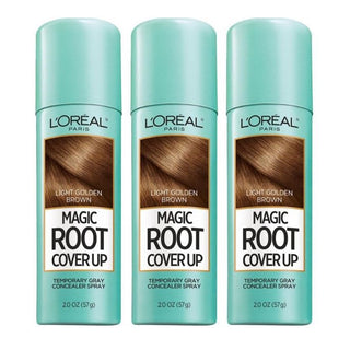 L'oreal Paris Magic Root Cover Up Temporary Gray Concealer Spray Light Golden Brown, 2 Oz