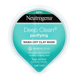 Neutrogena Deep Clean Purifying Wash-Off Clay Face Mask - 0.3 Fl Oz