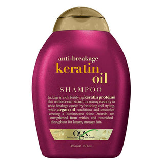 OGX Anti-Breakage + Keratin Oil Fortifying Anti-Frizz Shampoo For Damaged Hair & Split Ends - 13 Fl Oz