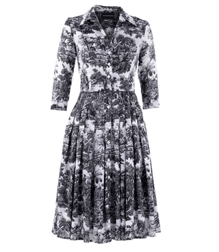 Audrey Dress #4 White/Black Long Dress - By Baano