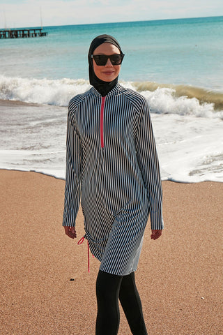Lycra Black Burkini Modest Swimwear M2488 - By Baano