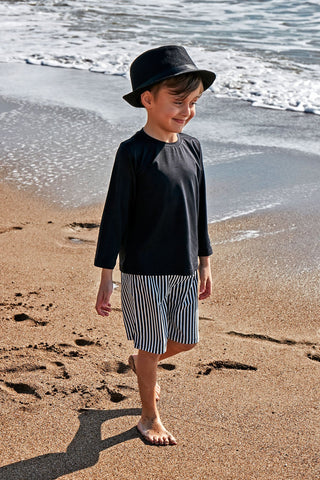 Woven Navy Boys Shorts B2432 - By Baano