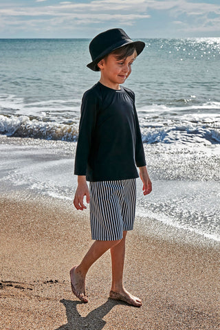 Woven Navy Boys Shorts B2432 - By Baano