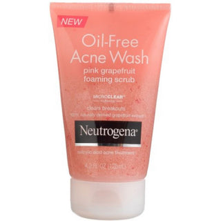 Neutrogena Acne Wash, Pink Grapefruit, Foaming Scrub, Oil Free 4.2 Fl Oz