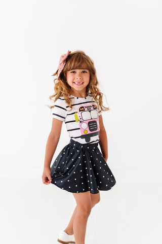 Black Dotty Spin Skort - By Baano